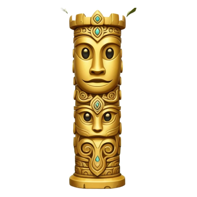 gold Totem in jungle sticker