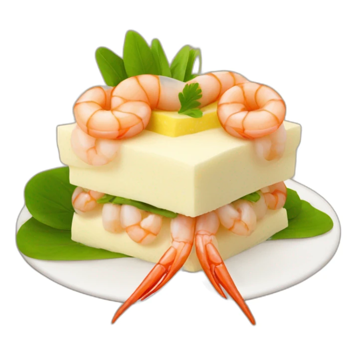 peruvian causa of shrimp food sticker