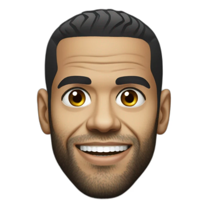 dani alves portrait realistic football player sticker