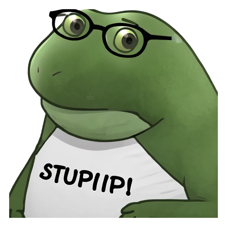 a fat sloth with jewish dark paces and round stupid glasses with thick lenses. sloth wears a t shirt with inscription “Sonya” sticker