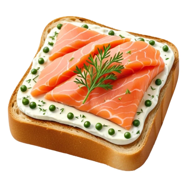 smoked salmon and cream cheese on toast sticker