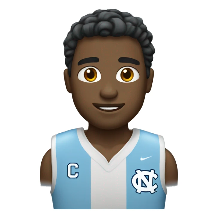 White male wearing North Carolina Tar Heels sticker