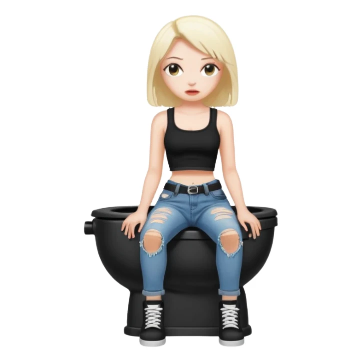 Skibidi toilet baddie sticker