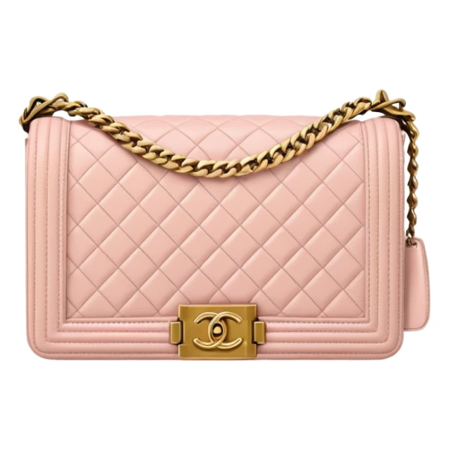 chanel le boy light pink gold hardware sticker