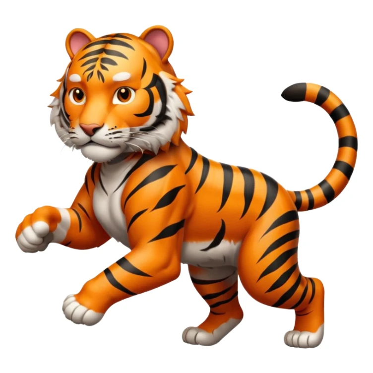 High resolution of a runnig tigar sticker