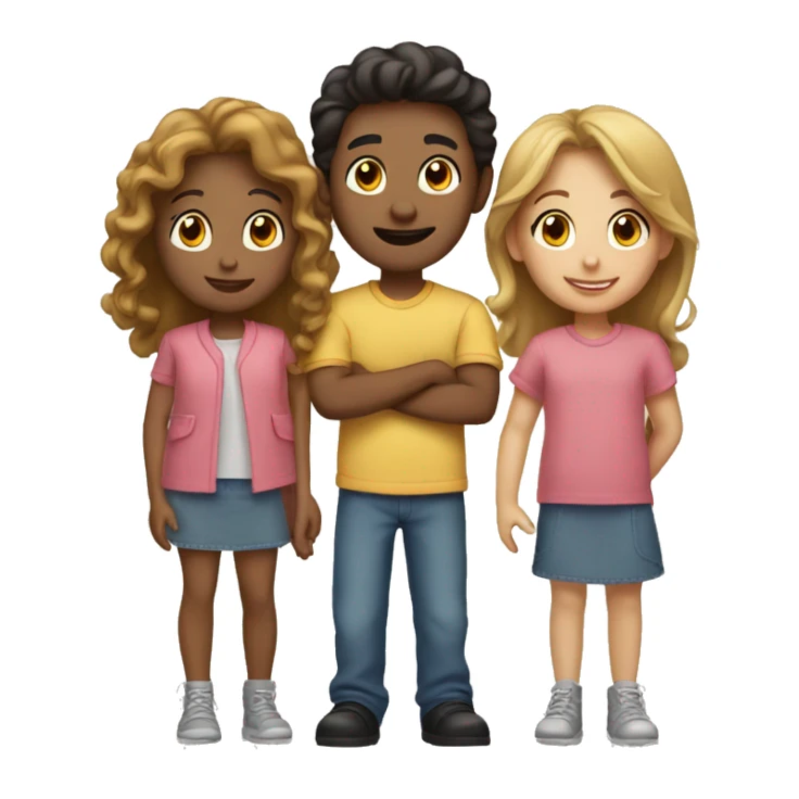 Family of 3 girls 4 boys  sticker