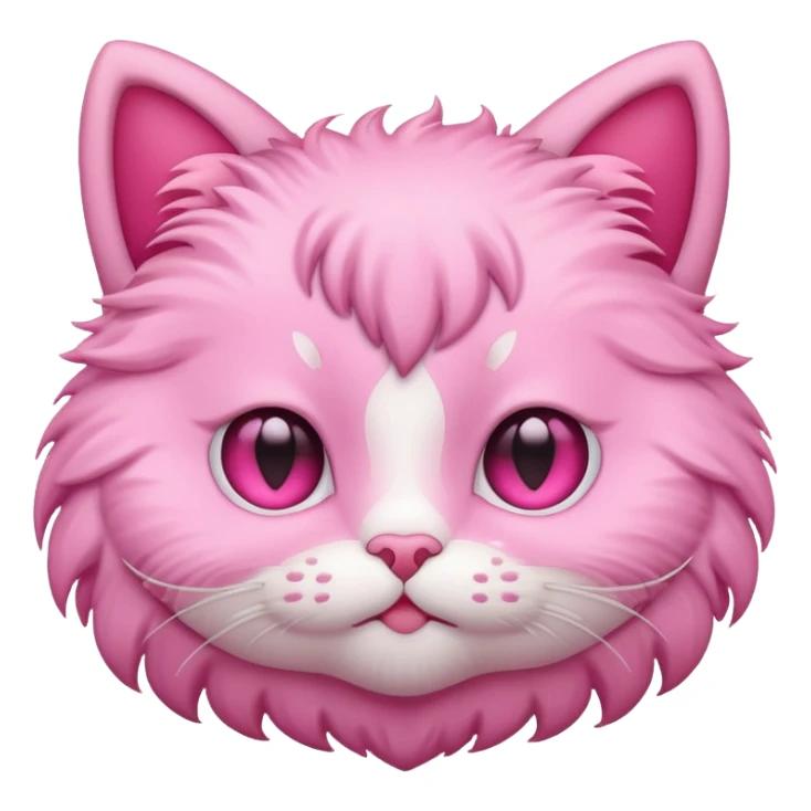 Pink heart eyes kitty emoji sticker
