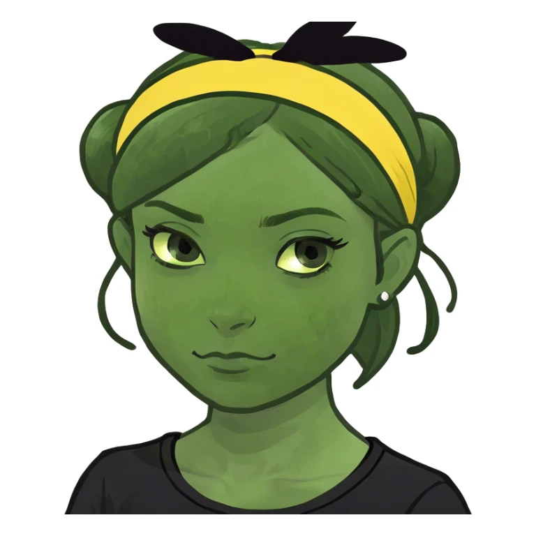 girl in black shirt indoors sticker