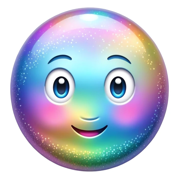 Iridescent big giant glistening glossy sparkly shiny glittery sticker