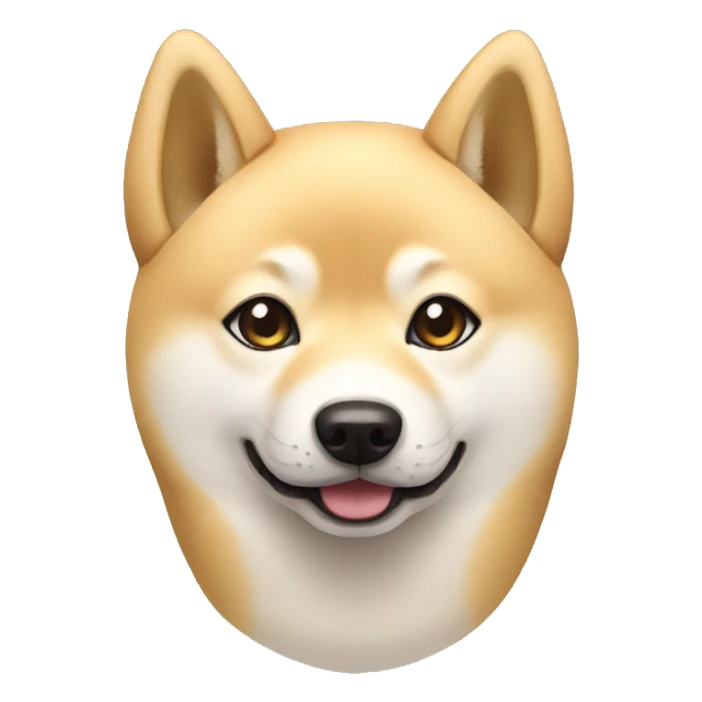 Small light blonde shiba inu dog sticker