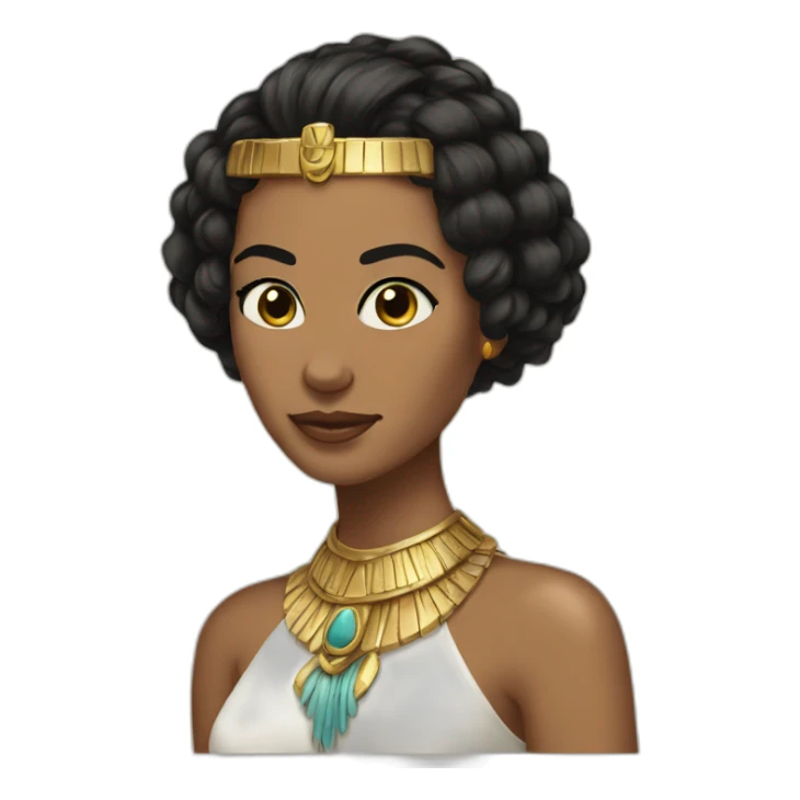 Egiptian princess short hair sticker