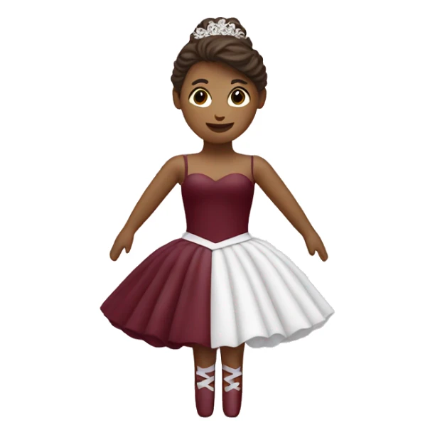burgundy snowy music box with ballerina standing back sticker