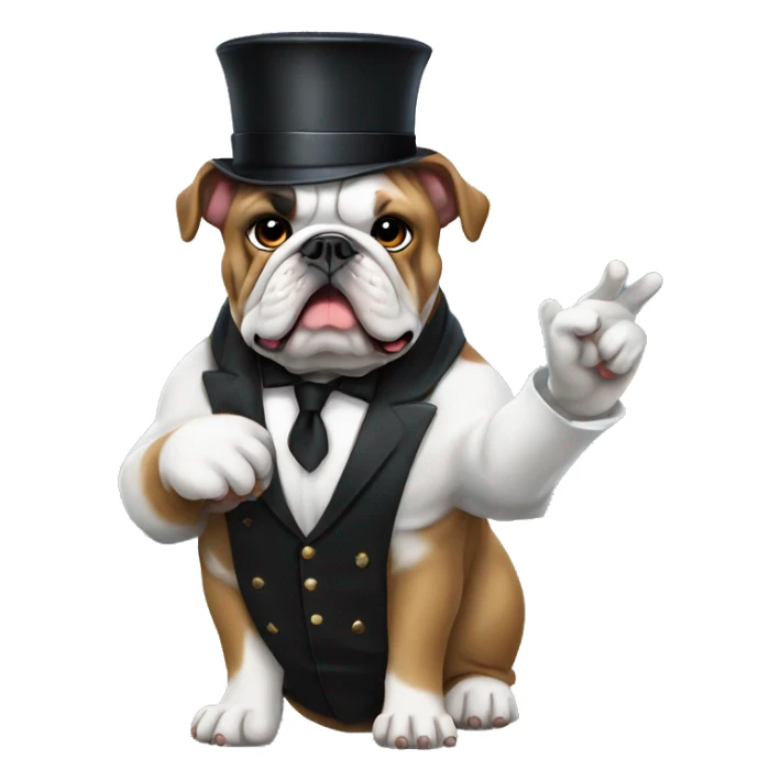 english bulldog conductor music sticker