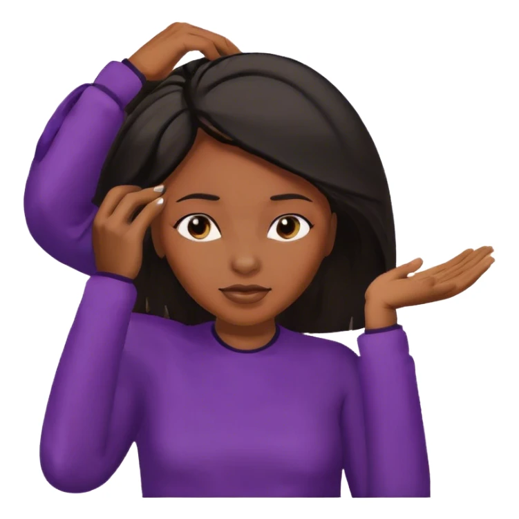 black woman fix hair sticker