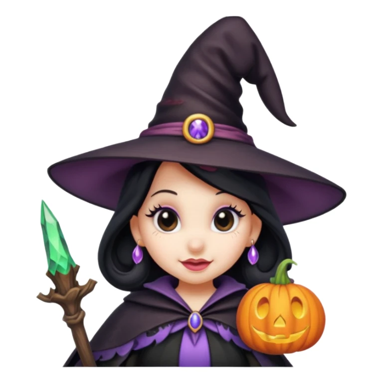
Minnie mouse as a witch cartoon -style/cute and transparent for a sticker sticker