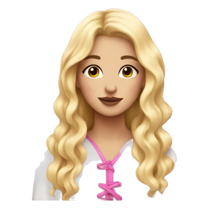 Blonde girl with pink tarot cards sticker