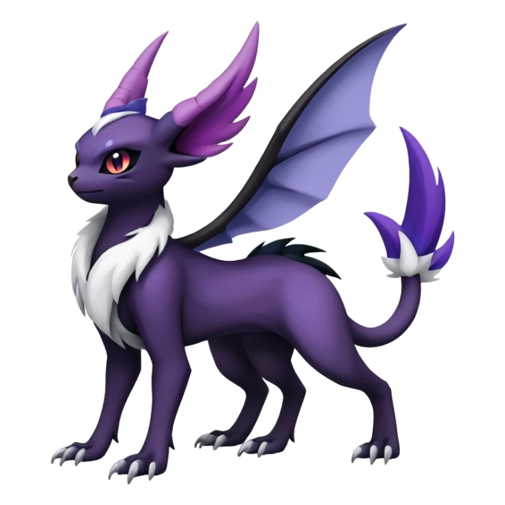 Absol-Noibat-Noivern-Hybrid (Full body) sticker