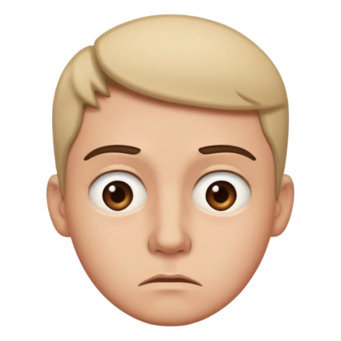 Person with a side eye who looks disgusted sticker