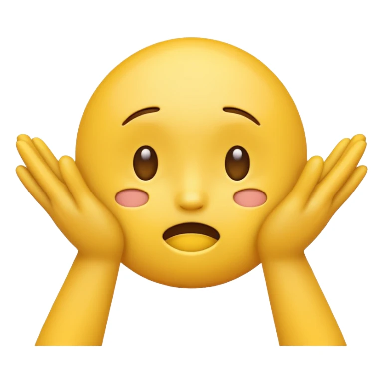 Yellow emoji with hands out in despair  sticker