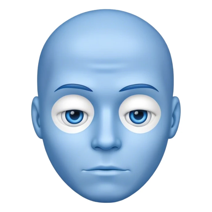 a blue man sticker