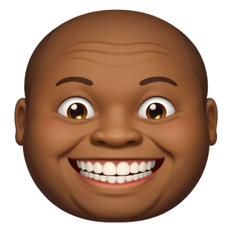 Fat black man missing half of front tooth sticker