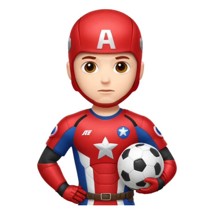 Capitan america con la corazza rossa e al posto dello scudo ha uno sudo della squadra ACMilan sticker