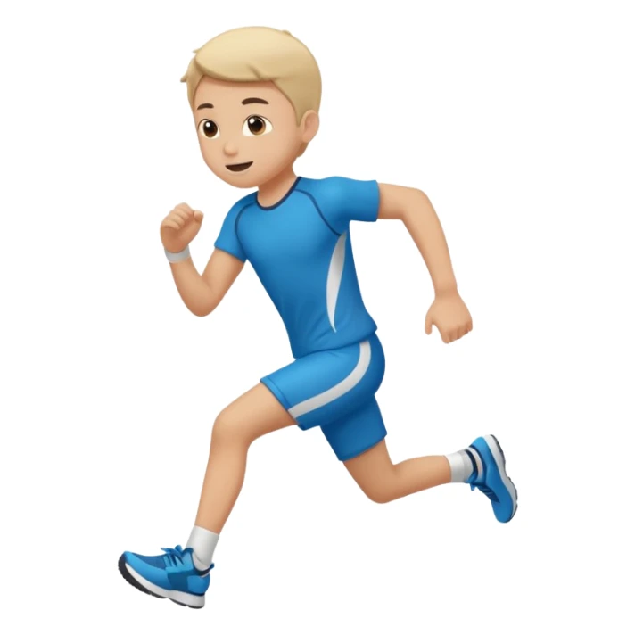 High resolution of ful body kid running  sticker