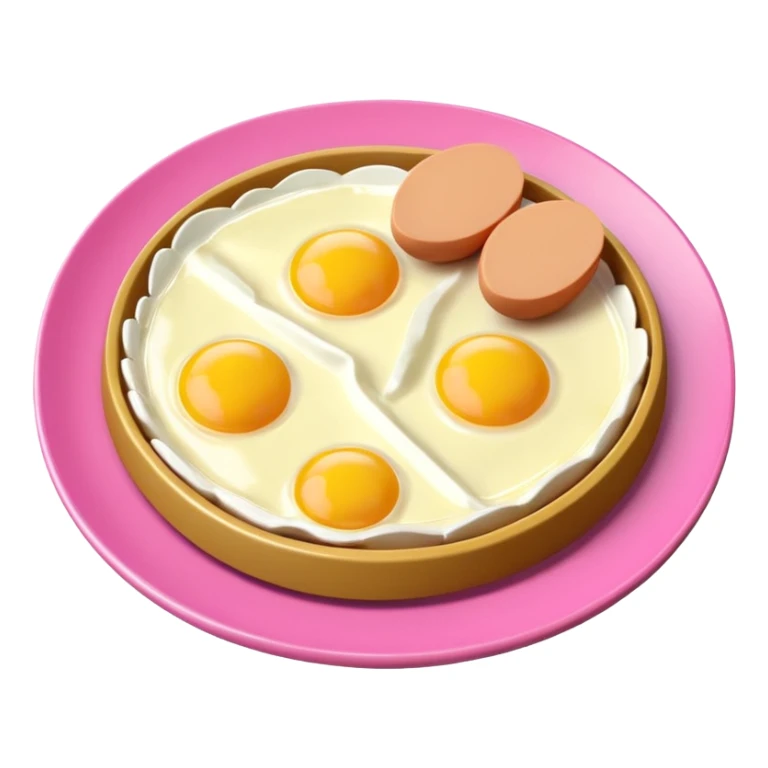Toki Doki kawaii SPAM and eggs plate sculpture art sticker