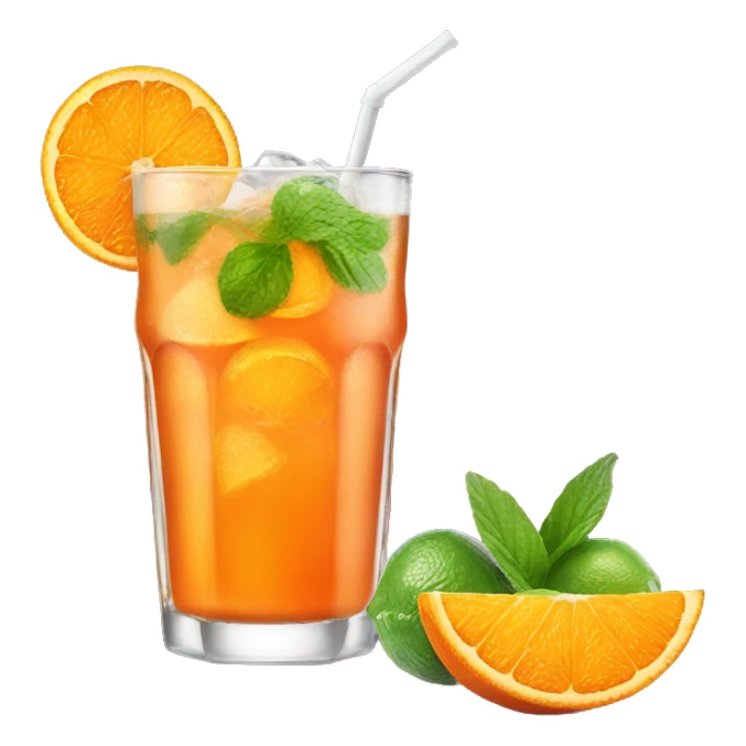 Cheers orange Fanta with mojito sticker