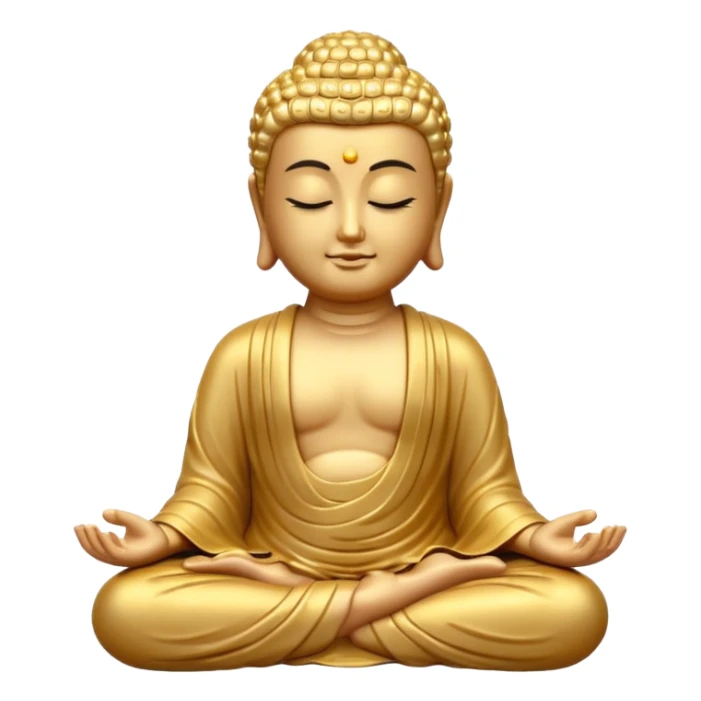Buddha emoji in meditation sticker
