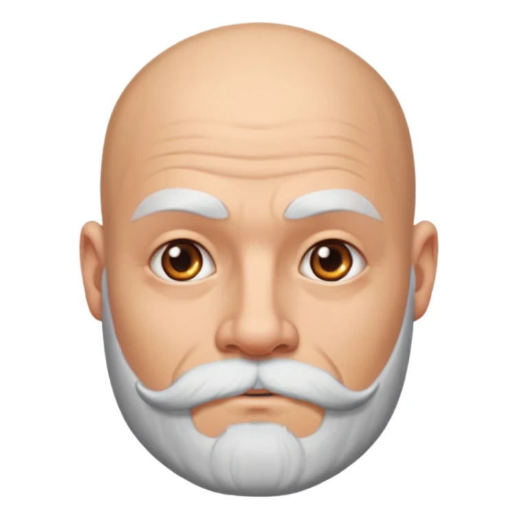   tattooed baldies with white bearded  Half body sticker