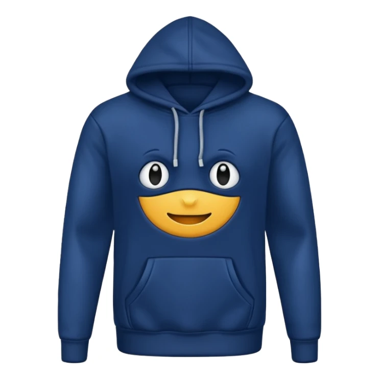 hoddie darkblue without smiley and without people sticker