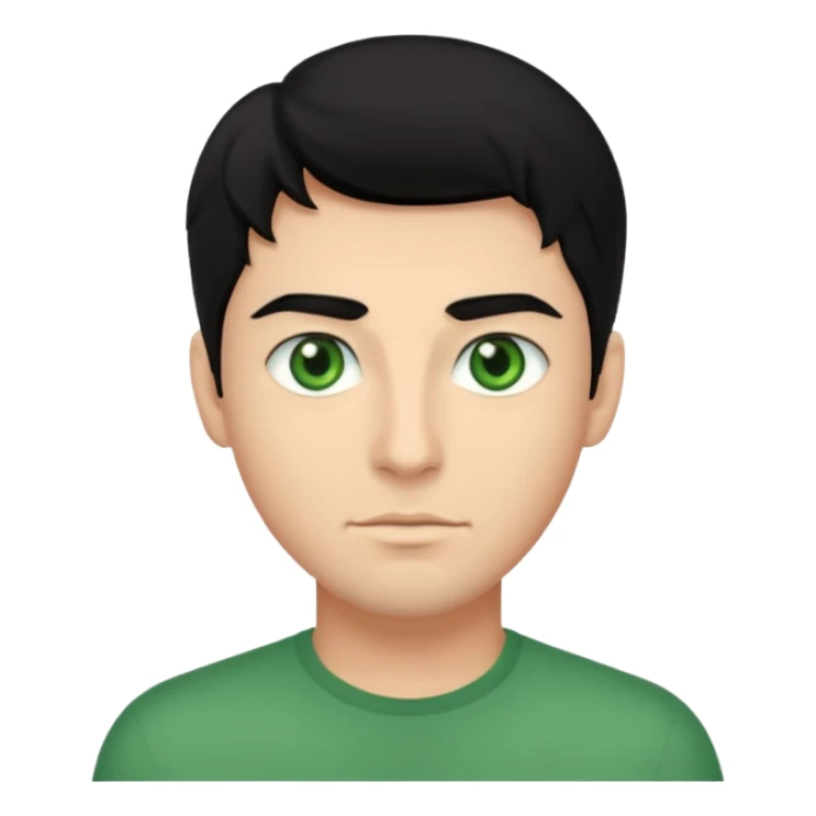 A very handsome medium skin guy with black hair and green eyes  sticker