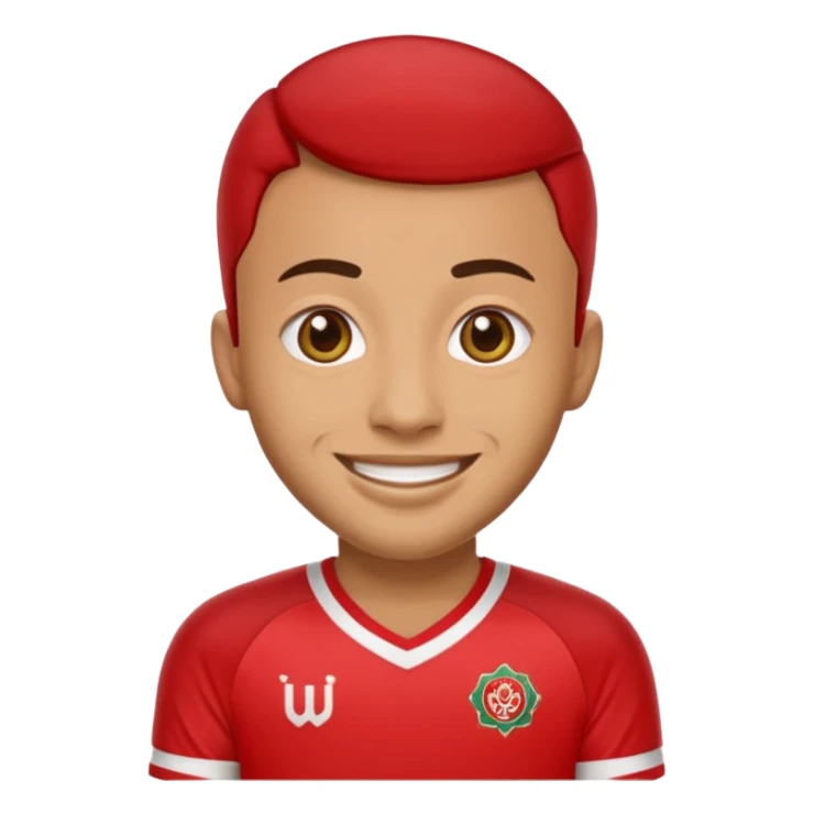 Create me an emoji that wears wydad shirt sticker