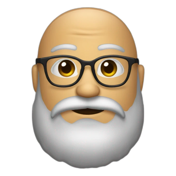 sophrolohue avec lunettes et barbe court sticker