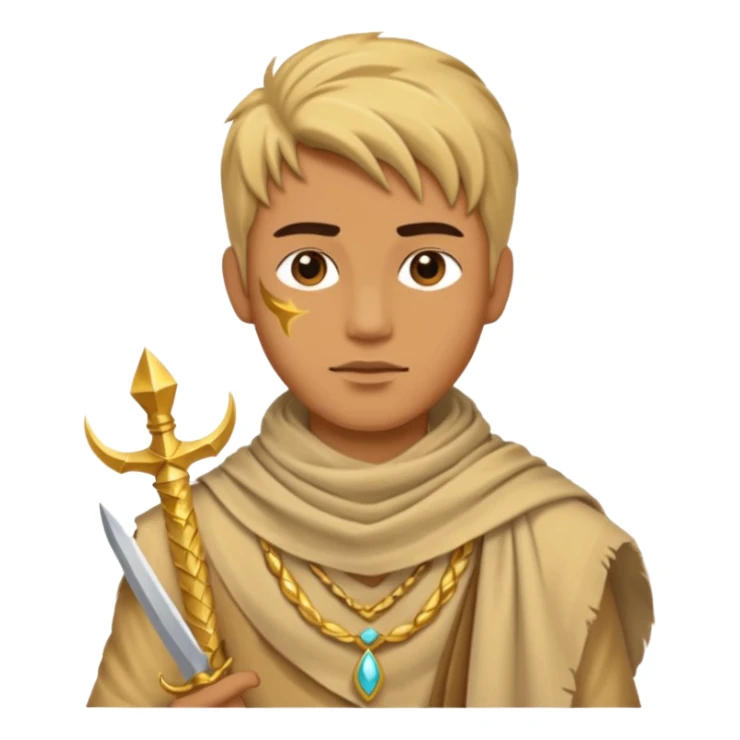 Desert Prince – sand scarf + gold dagger,Golden Princes. sticker
