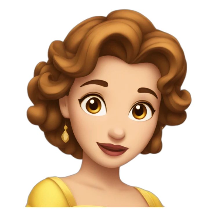 belle from beauty and the beast  sticker
