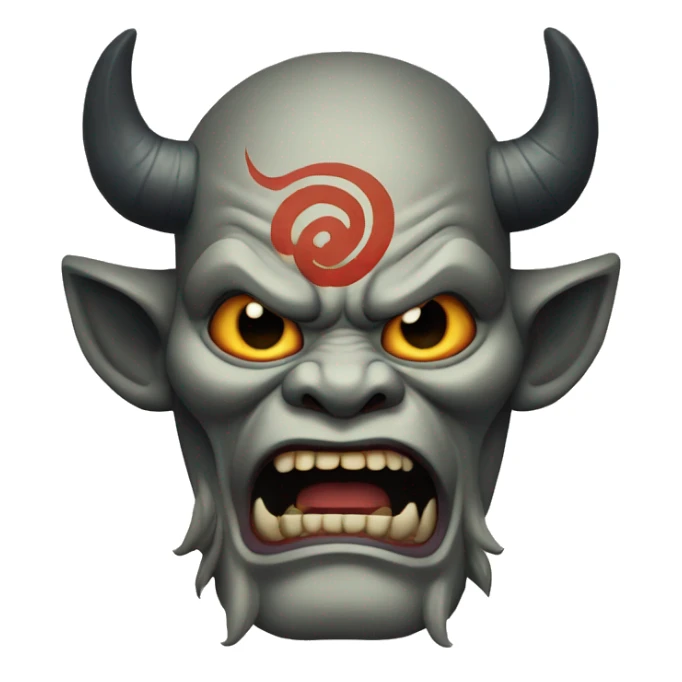 Oni, yokai, japanese demon sticker