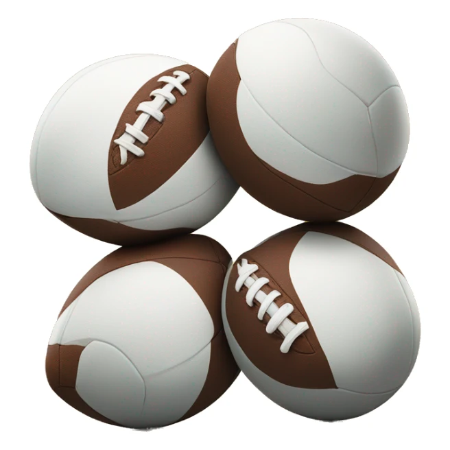 3 footballs on top of each other sticker