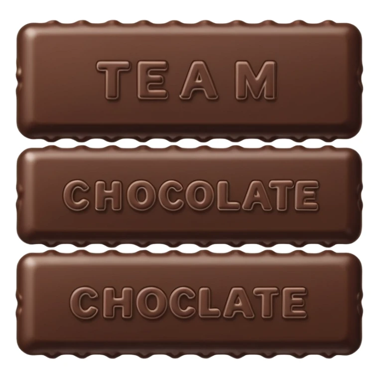 Chocolate bar that says team Chocolate  sticker