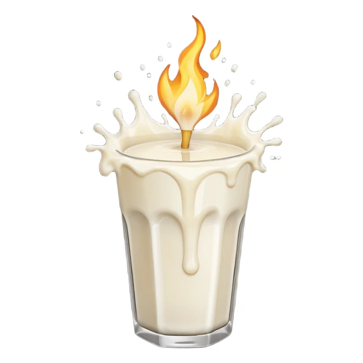 Fire works made of milk sticker