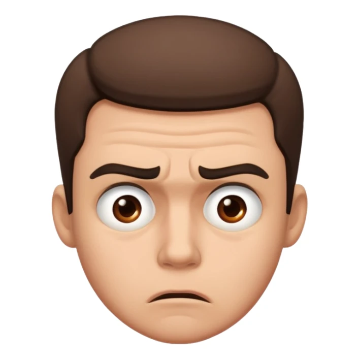 man frustrated by lack of money sticker