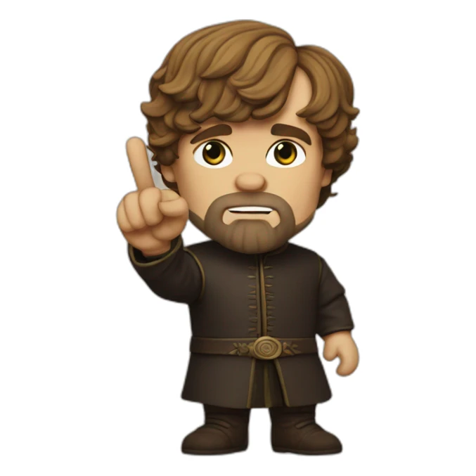 Tyrion lannister giving the finger sign sticker