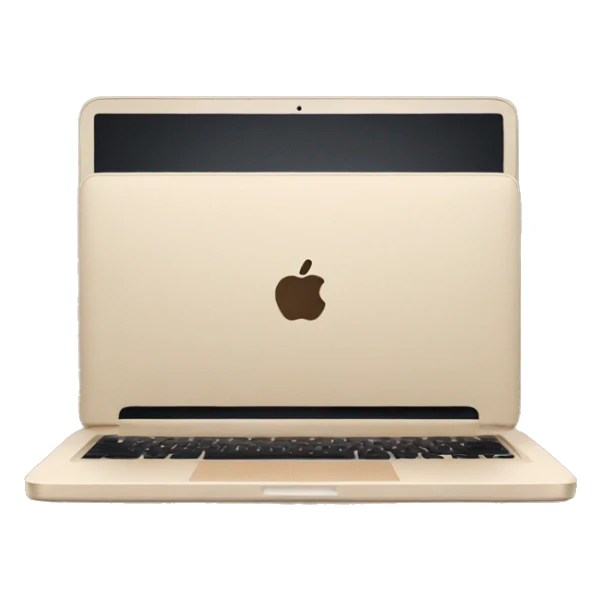 Aesthetic apple laptop in beige color that looks chic and elegant but cozy at the same time sticker