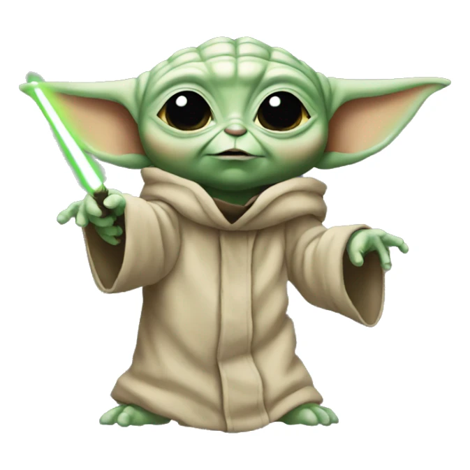 baby yoda pointing the finger at me sticker