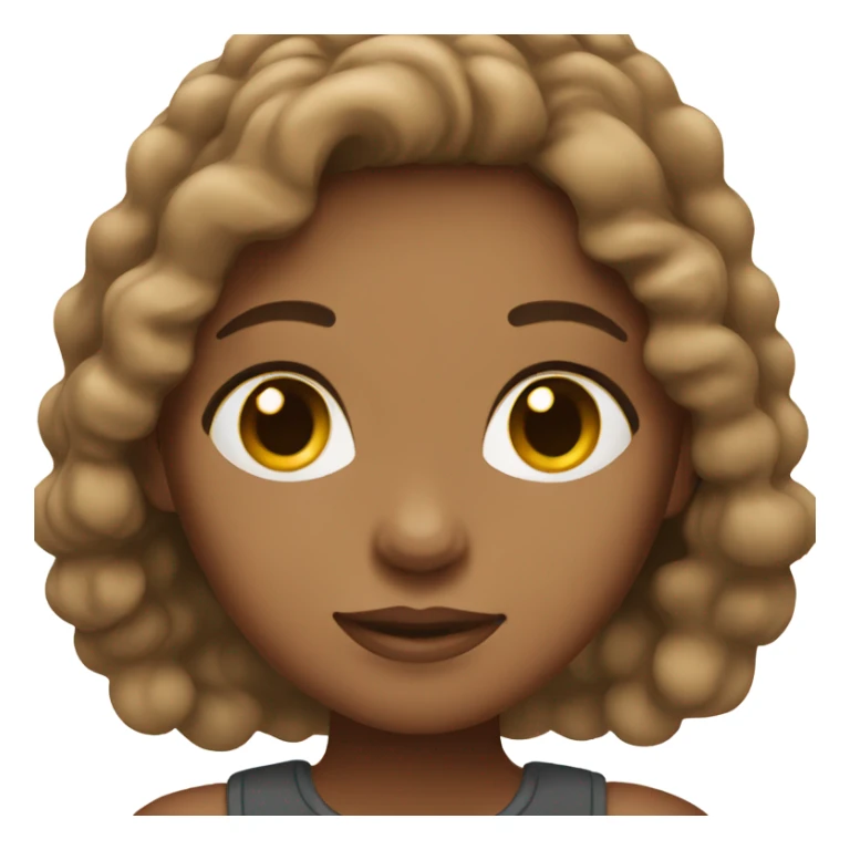 Light brown skin girl with light brown hair sticker