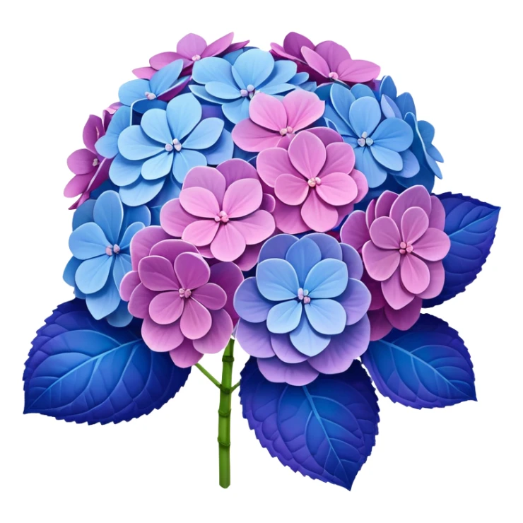 3D Realistic Still life ultra colorful and detailed, Hydrangea macrophylla sticker