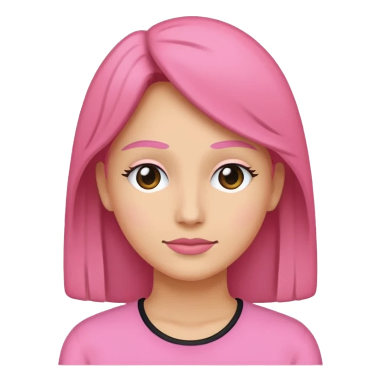 icono silueta de mujer rosa sin rostro sticker