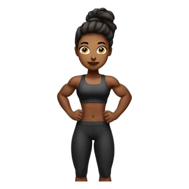 muscular gym girl sticker