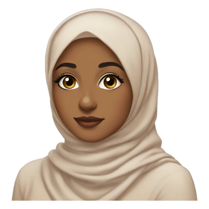 pretty, hijabi, aestheitc, brown girl, lashes sticker